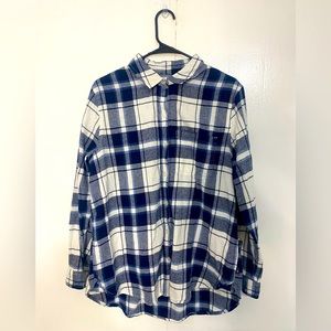 GAP 100% Cotton Blue & White Flannel